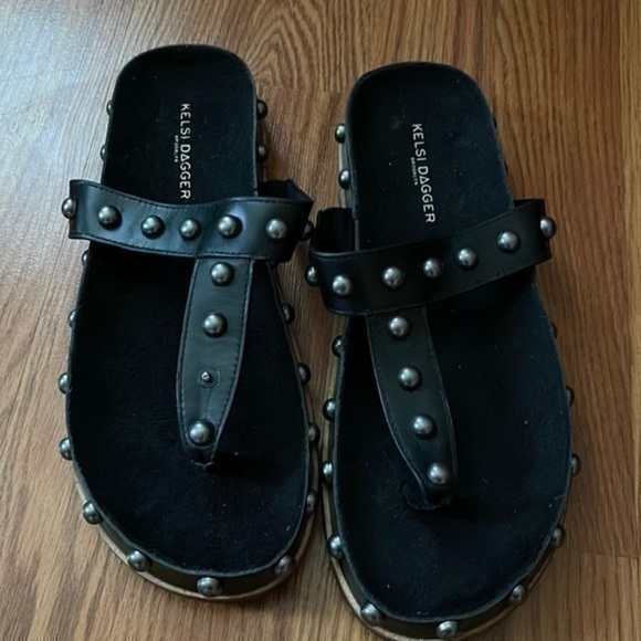 Kelsi Dagger Shoes - Kelsi Dagger Studded Slide Sandals. NEW